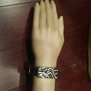 Lia Sophia Adjustable Zebra Print Bracelet