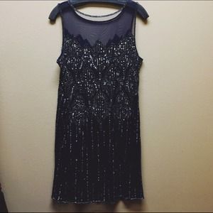 Pisarro Nights beaded cocktail dress