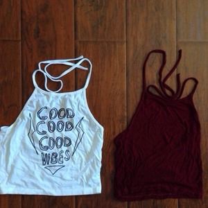 Brandy Melville Sachi Halters Good good good vibes