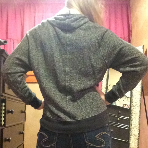 Grey Scoop Neck Sweater - Picture 2 of 3