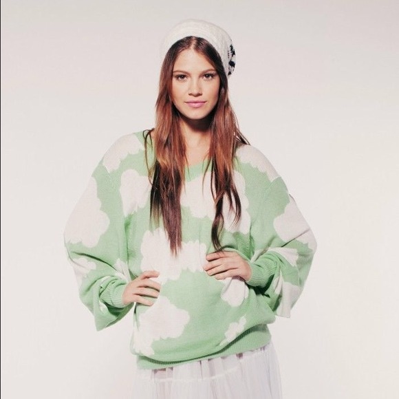 Wildfox Couture Cloudy Sky V Neck Sweater S - Picture 1 of 4