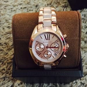 MK rose gold watch