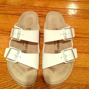 White Arizona Birkenstocks!