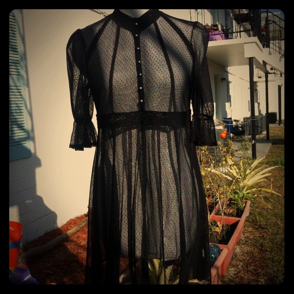 Black lace dress
