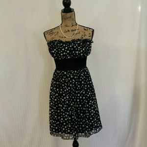 Polkadot strapless dress