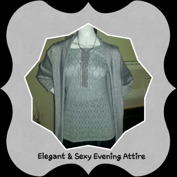 Elegant silver sweater