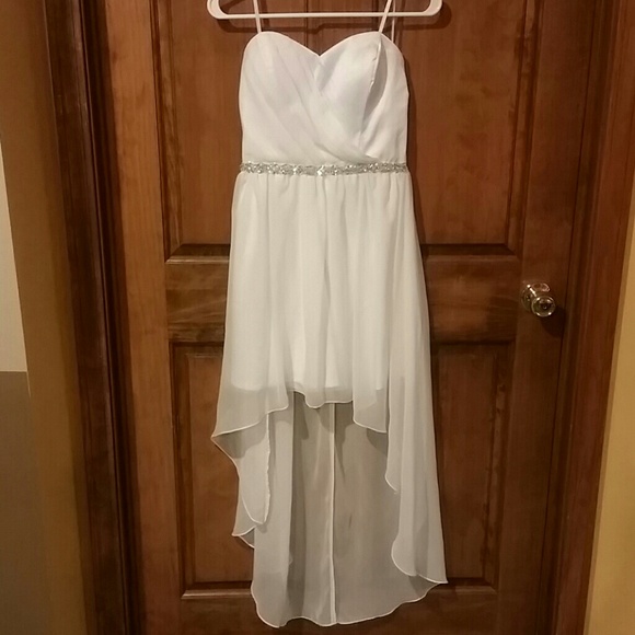 White High Low Dress