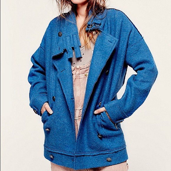 Brand New FREE PEOPLE Vintage Pea Coat