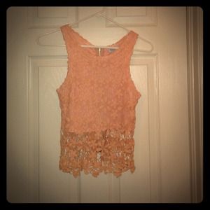 Cute pink crochet belly shirt