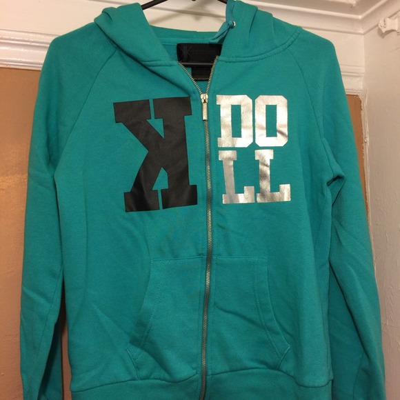 Turquoise KARDASHIAN kollection hoodie NWOT