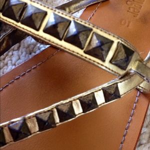 80% off Shoes - Gold Studded Sandals from Lias closet on Poshmark