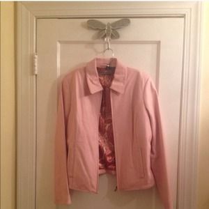 Pink genuine leather jacket!