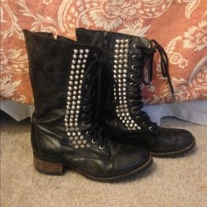 Steve Madden studded black boots