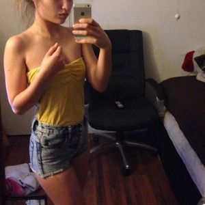 Yellow tube top