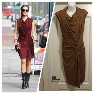 NWT Kenneth Cole Draped Wool Dress