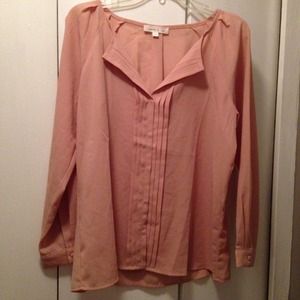 Sale! Semi-sheer blush blouse