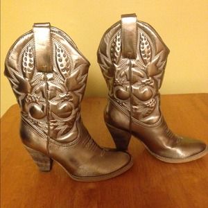 Silver Cowboy Boots
