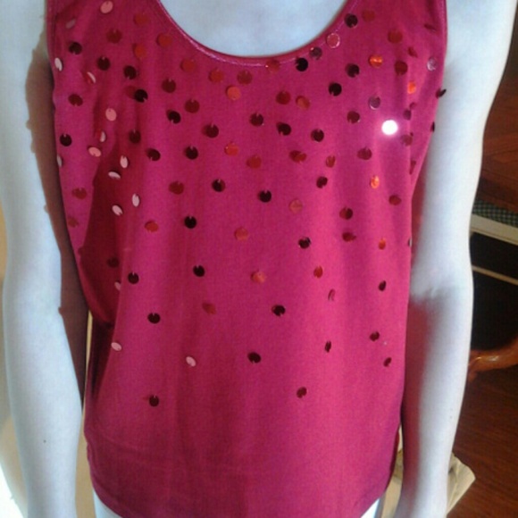 Red top with red sequins