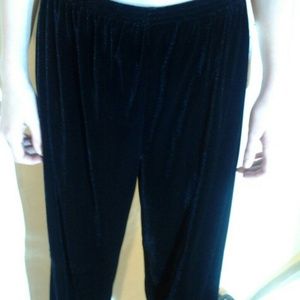 Black velvet pants