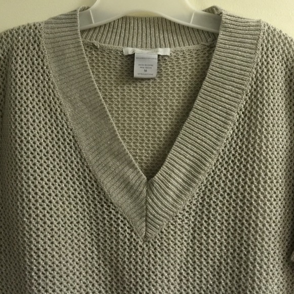 Sparkly Charlotte Russe Open stitches Sweater  M - Picture 3 of 4