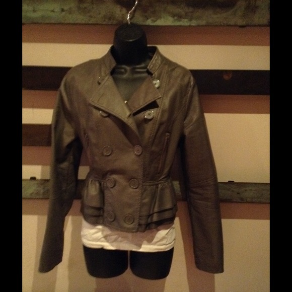 Gray "Xhilaration" for Target Faux Leather Jacket