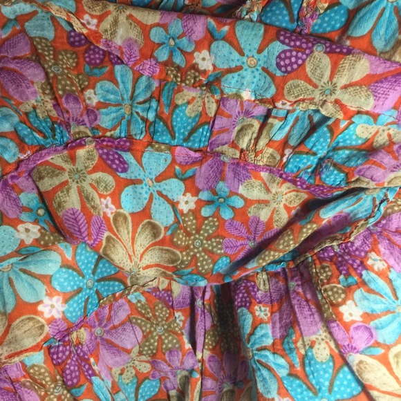 Flowery tunic, quarters sleeves - Picture 3 of 4