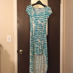 High low Guess maxi dress. Tie dye