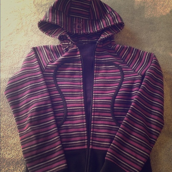 Purple striped Lulu lemon sweater