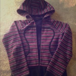 Purple striped Lulu lemon sweater