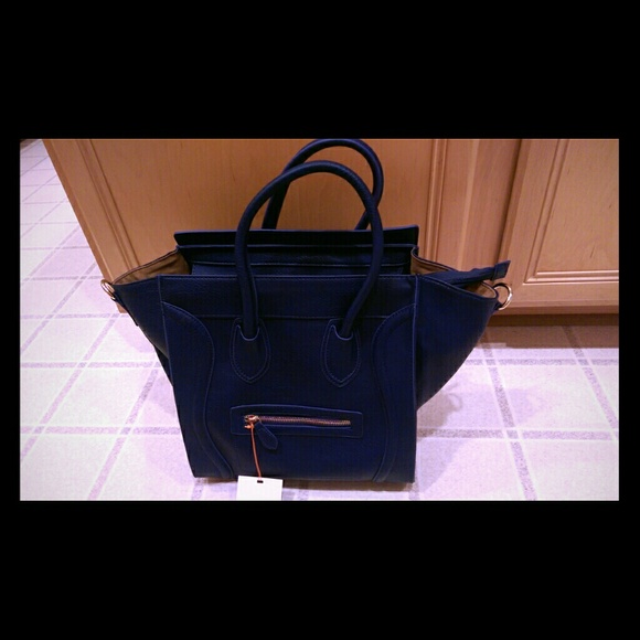 Celine inspired blue handbag