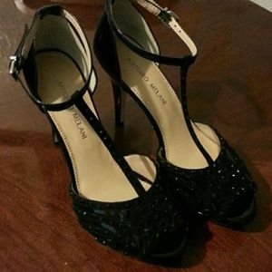 Designer Antonio Melani t strap heels