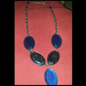 Royal blue gemmed necklace