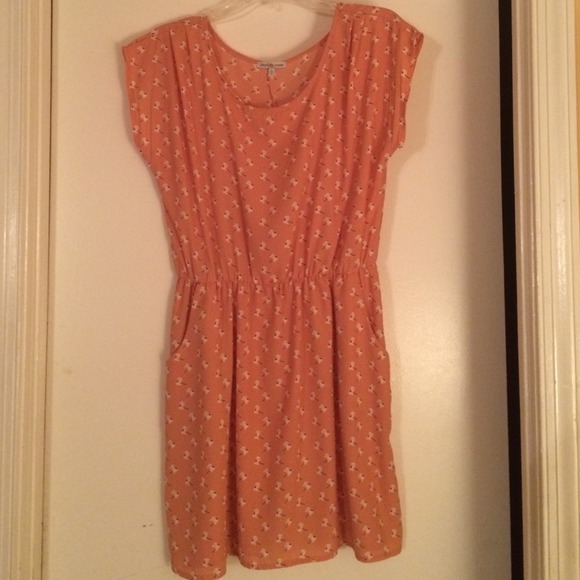 Peach Floral Dress