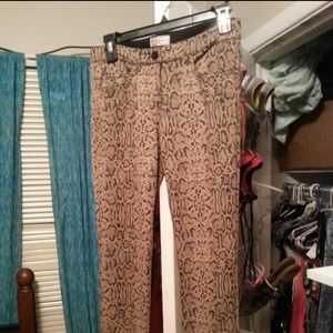 Snake Skin Skinny Jeans