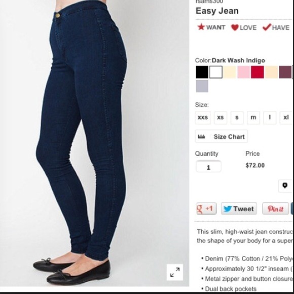 American apparel easy jean