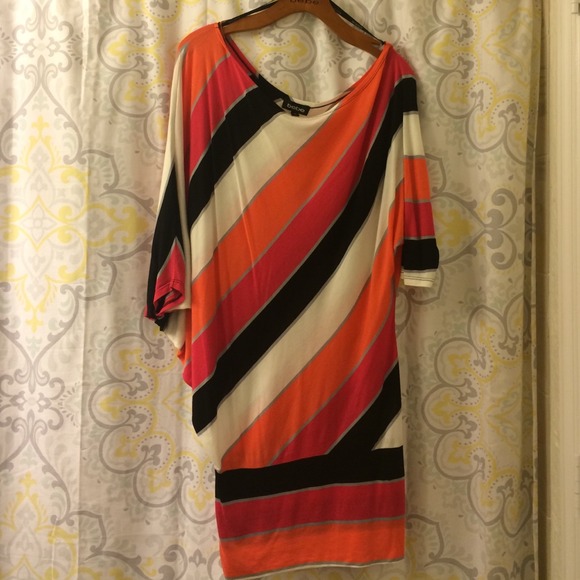 Bebe striped dolman dress