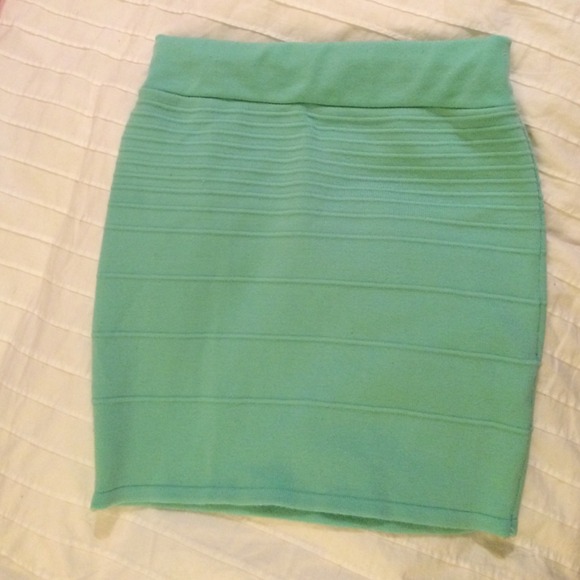 Teal bandage skirt