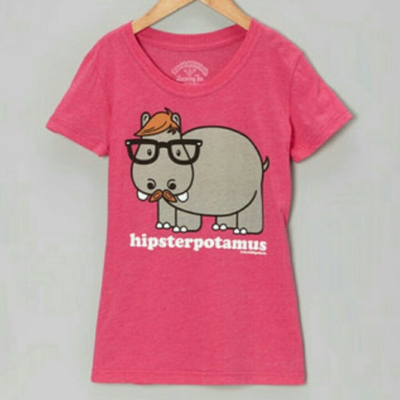 NWOT Hipsterpotamus Pink Tee