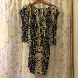 Bebe digital snake print tunic dress
