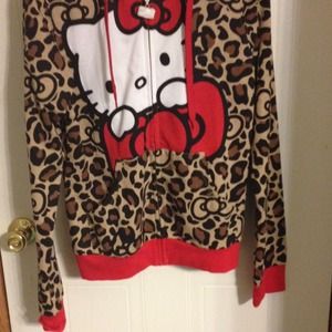 REDUCED!! NWT Hello Kitty Leopard Print Hoodie