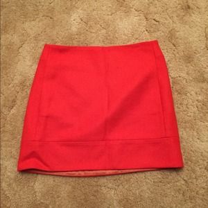 JCrew red wool miniskirt