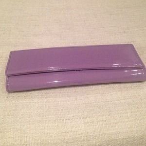 Light purple, patent leather clutch. NWOT