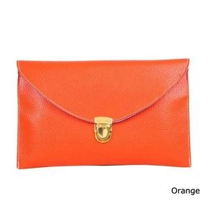 Orange clutch purse