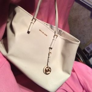 White Michael kors purse large