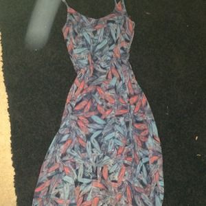 High-low feather design dress