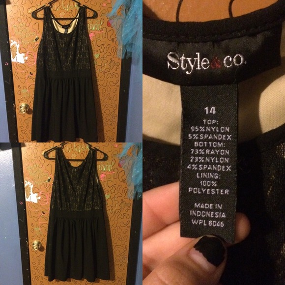 Black Top Lace Dress!