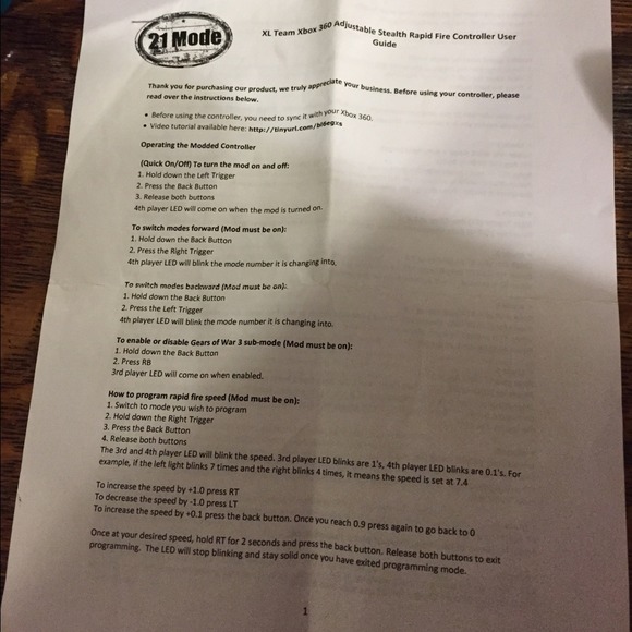 Xbox 360 Modded controller ( 21 mode ) - Picture 4 of 4