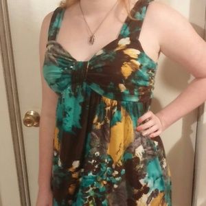 Floral print summer dress