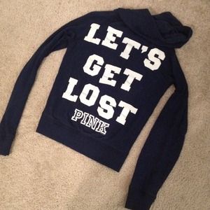 Lets get lost PINK zip up