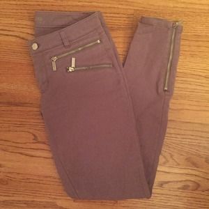 Michael Michael Kors Gray Skinny Jeans w/ Zippers